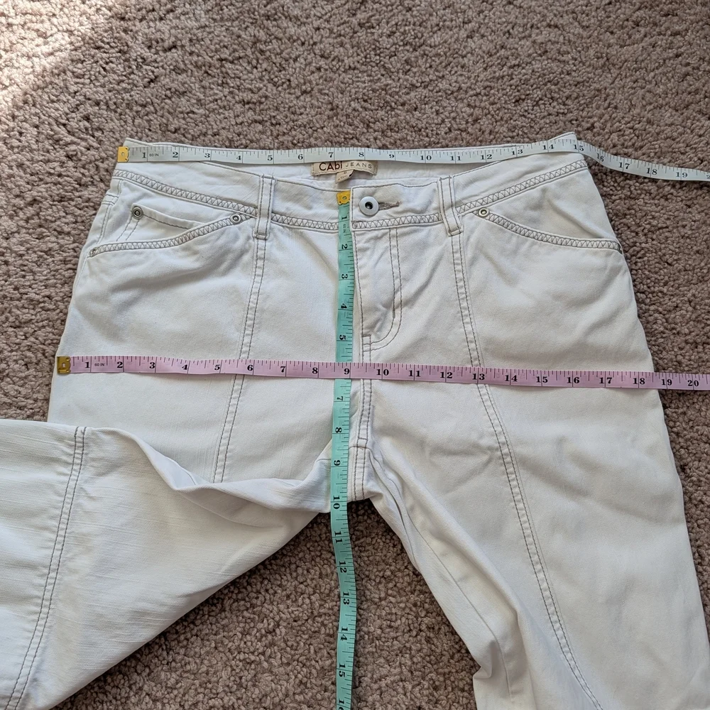 CABi White Out N About Denim Bermuda Shorts Size 6